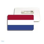 Broche drapeau des Pays-Bas en métal coloré