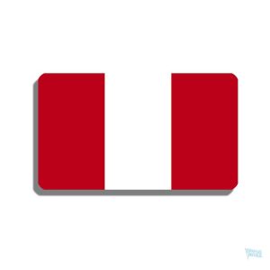 Broche drapeau Pérou en métal émaillé
