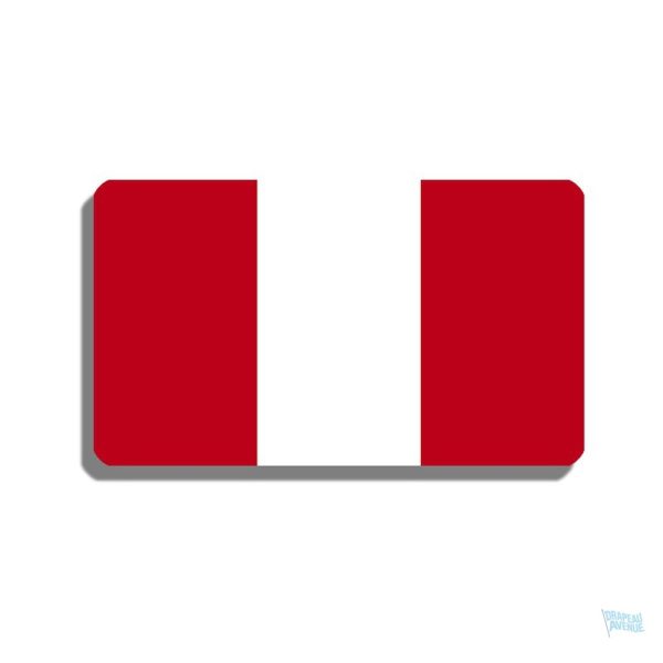 Broche drapeau Pérou en métal émaillé