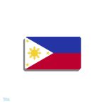 Broche drapeau Philippines en métal émaillé