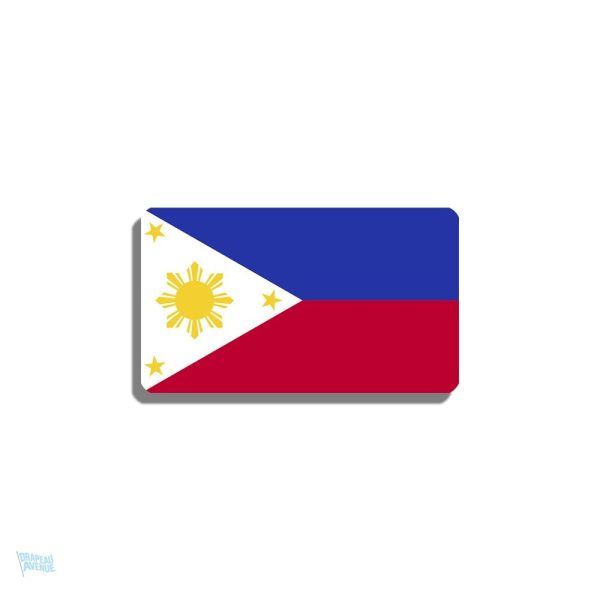 Broche drapeau Philippines en métal émaillé