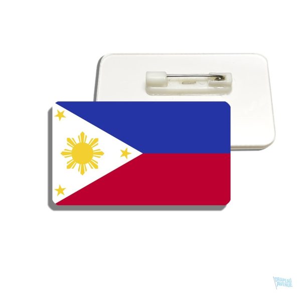 Accessoire de mode broche aux couleurs des Philippines