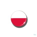 Broche ronde avec le drapeau de la Pologne