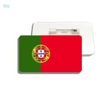 Élégante broche représentant le drapeau du Portugal, accessoire unique