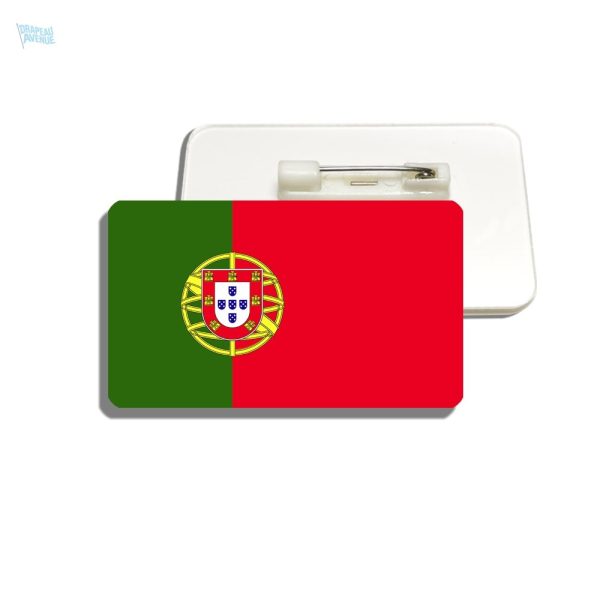 Élégante broche représentant le drapeau du Portugal, accessoire unique