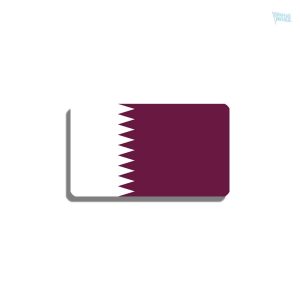 Broche drapeau du Qatar en métal émaillé