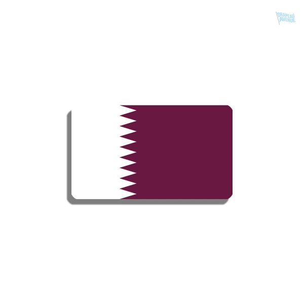 Broche drapeau du Qatar en métal émaillé