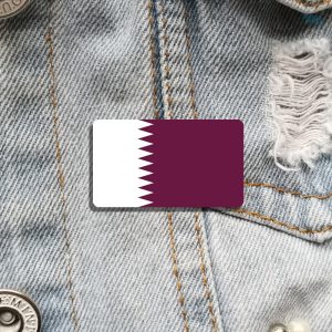 Bijou broche avec motif du drapeau du Qatar