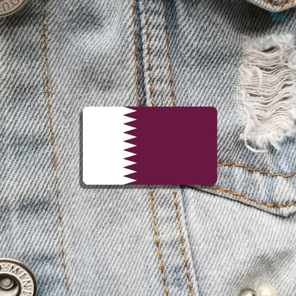 Bijou broche avec motif du drapeau du Qatar