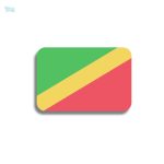 Broche drapeau République du Congo en métal coloré