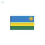 Broche drapeau Rwanda en métal coloré