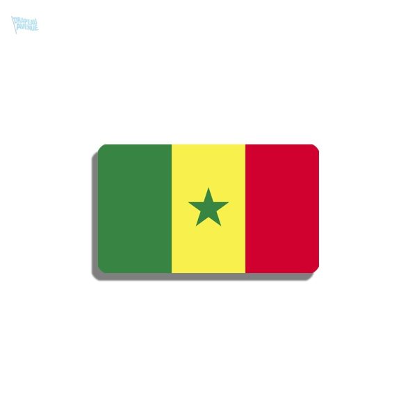Broche drapeau Sénégal design élégant et coloré