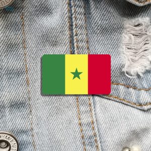 Bijou broche représentant le drapeau du Sénégal