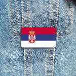 Accessoire drapeau Serbie, broche distinctive pour fans