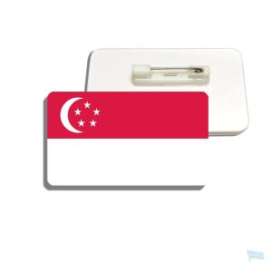 Accessoire drapeau Singapour pour vêtements et sacs