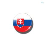 Broche ronde drapeau Slovaquie, accessoire patriotique