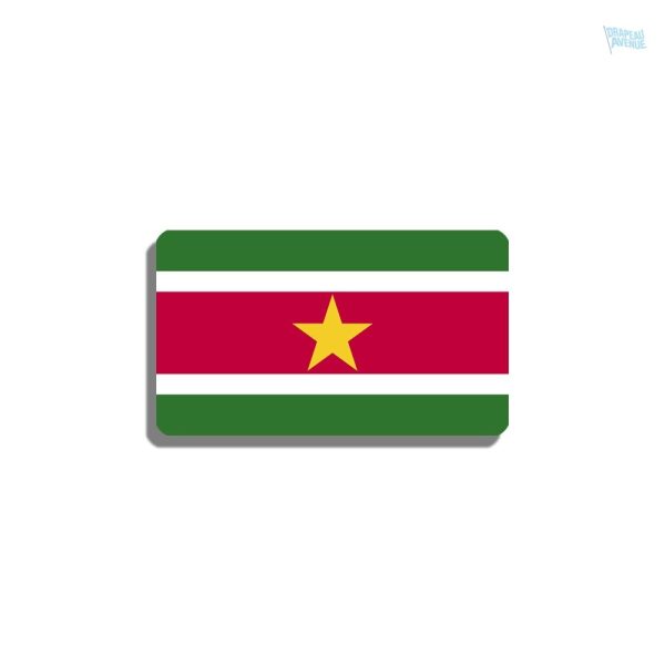Broche drapeau Suriname en métal émaillé