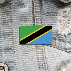 Broche représentant le drapeau de la Tanzanie en miniature