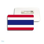 Élégante broche aux couleurs du drapeau thaïlandais