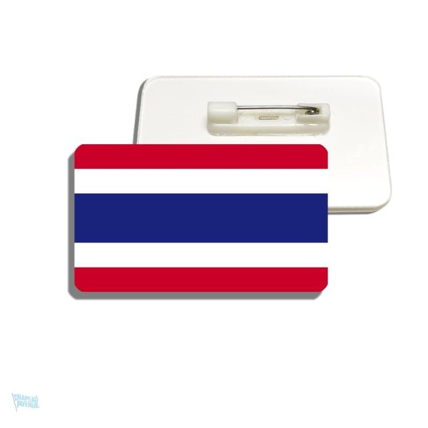 Élégante broche aux couleurs du drapeau thaïlandais