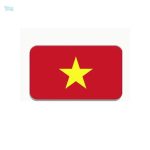 Broche drapeau Vietnam en métal émaillé