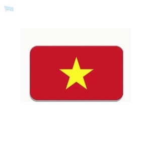 Broche drapeau Vietnam en métal émaillé