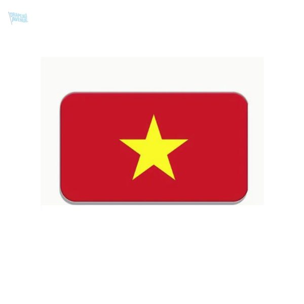 Broche drapeau Vietnam en métal émaillé