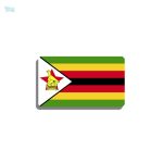Broche drapeau Zimbabwe en métal émaillé