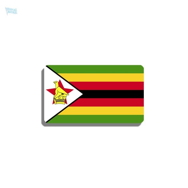 Broche drapeau Zimbabwe en métal émaillé