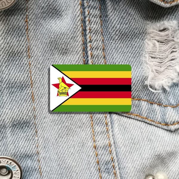 Broche colorée aux motifs du drapeau zimbabwéen