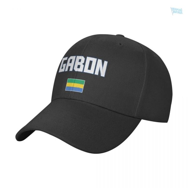 Casquette avec drapeau du Gabon