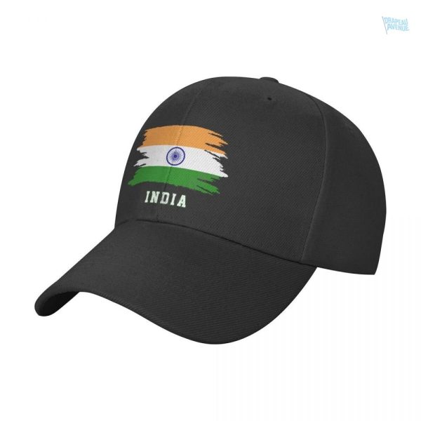 Casquette avec le drapeau indien coloré