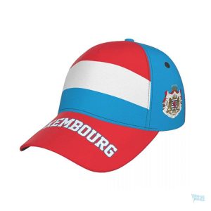 Casquette drapeau Luxembourg intégral en tissu coloré