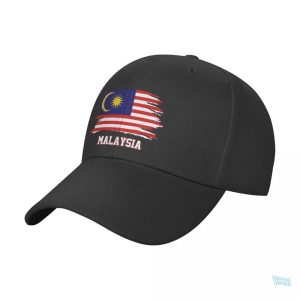 Casquette drapeau Malaisie avec motifs nationaux colorés