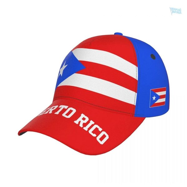 Casquette intégrale aux couleurs du drapeau de Porto Rico