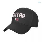 Casquette avec drapeau du Qatar en design moderne