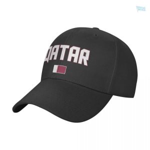 Casquette avec drapeau du Qatar en design moderne