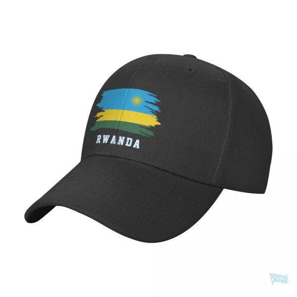 Casquette drapeau Rwanda avec couleurs nationales vibrantes