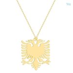 Collier aigle Albanie en couleur or