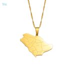 Collier carte Arabie Saoudite en or