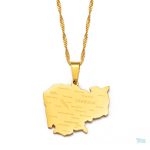 Collier Cambodge en couleur or, symbole du patrimoine cambodgien