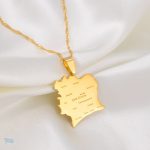Bijou représentant la Côte d'Ivoire en pendentif