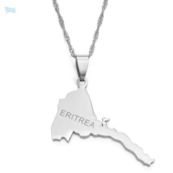 collier-carte-erythree-couleur-argent-1 Collier argent carte Érythrée