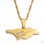 Collier carte Géorgie en bijou symbolique