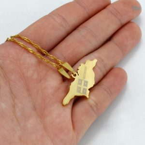 Drapeau Géorgie collier élégant et unique en design
