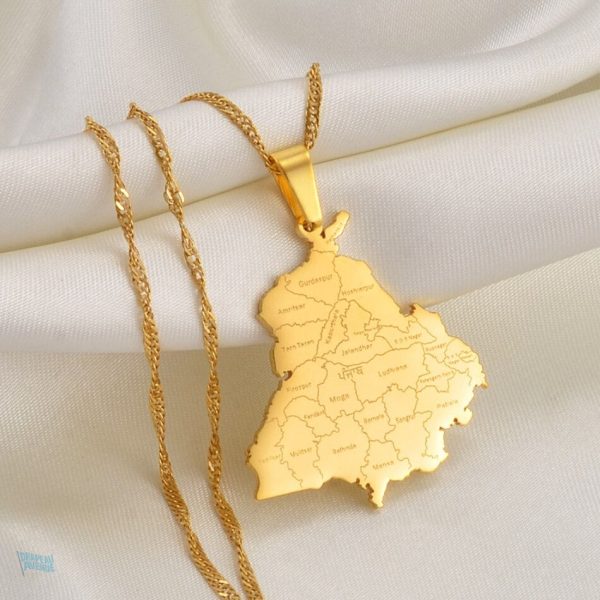 Drapeau Inde en or, collier tendance pour les passionnés