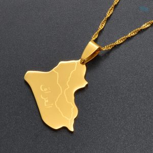 Bijou or représentant le drapeau Irak pour les passionnés