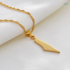 Bijou or représentant la carte d'Israël, design unique