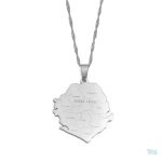 Collier argent carte Sierra Leone