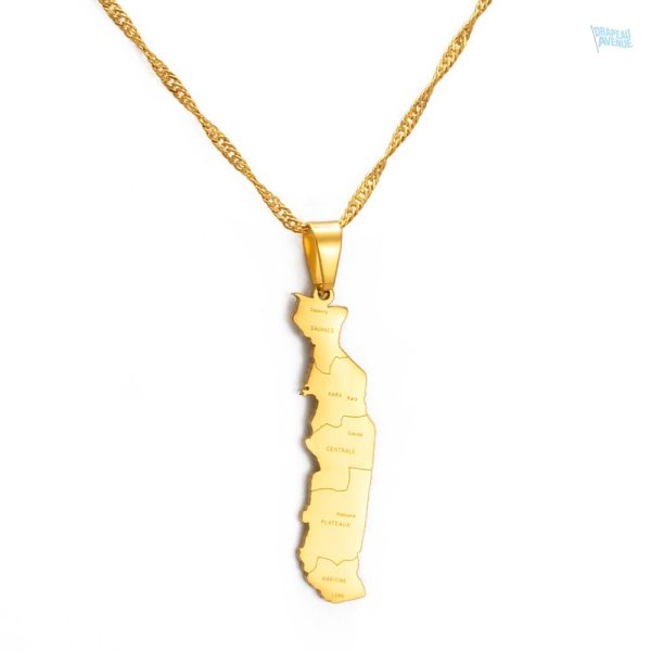 Collier Togo avec motif du drapeau national